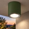Faretto led 8,5w 3000k ip65 da esterno soffitto moderno cilindrico verde oliva