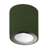 Faretto led 8,5w 3000k ip65 da esterno soffitto moderno cilindrico verde oliva