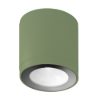 Faretto da soffitto moderno cilindro verde saliva led 8w 3000k ip65