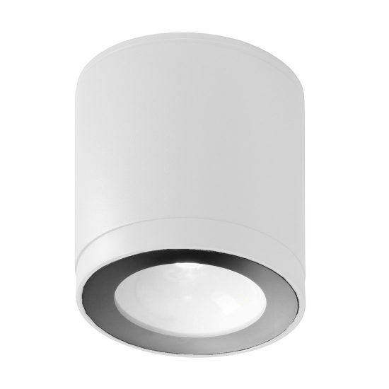 Faretto da esterno soffitto led 8,5w 3000k ip65 moderno cilindrico bianca