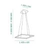 Fabas luce bard lampadario a sospensione led 39w 3000k dimmerabile quadrata minimal oro opaco