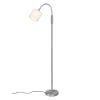 Lampada da terra per salotto luce da lettura nichel opaco