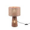 Lampada da tavolo per soggiorno marrone rattan