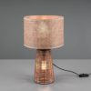 Lampada da tavolo per soggiorno marrone rattan