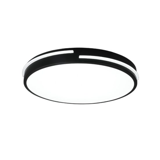 Plafoniera led cct 2700k 6500k con telecomando tonda nero opaco