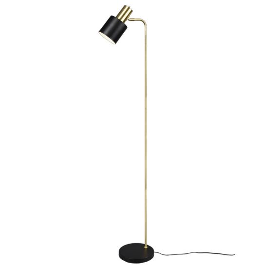 Lampada da terra per ufficio luce orientabile led 4w 2700k nero oro