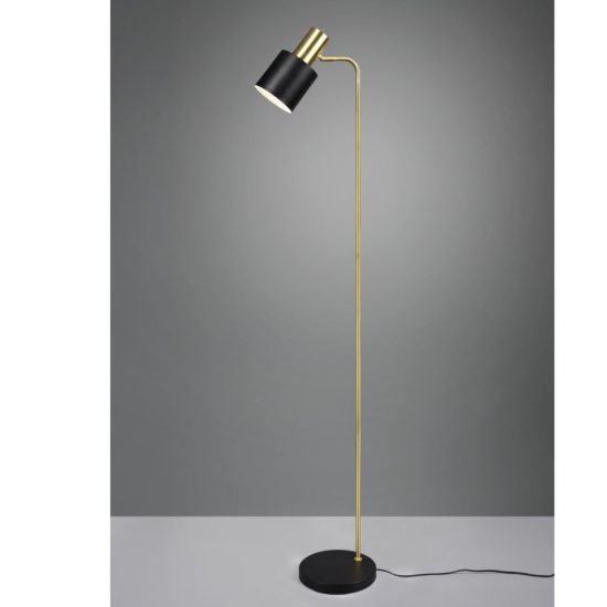 Lampada da terra per ufficio luce orientabile led 4w 2700k nero oro