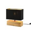 Lampada da comò per camera da letto rettangolare nera legno