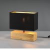 Lampada da comò per camera da letto rettangolare nera legno