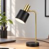 Lampada da scrivania per ufficio nera oro led 2700k