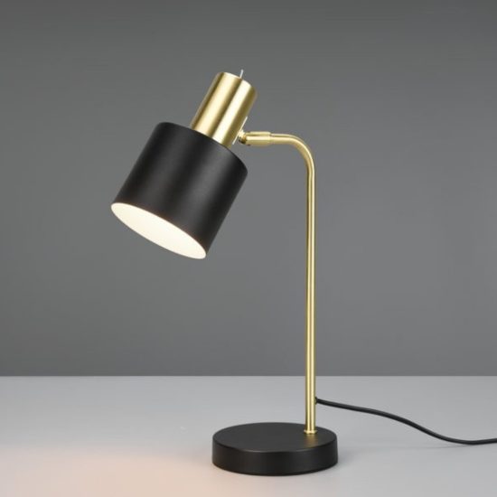 Lampada da scrivania per ufficio nera oro led 2700k