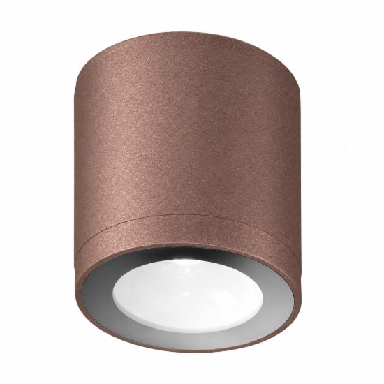 Faretto led 8,5w 3000k ip65 moderno da esterno soffitto cilindrico oro rosato