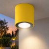 Faretto led 8,5w 3000k ip65 cilindrico moderno da esterno soffitto giallo girasole
