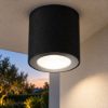 Faretto moderno cilindrico nero da esterno soffitto led 8,5w 3000k ip65