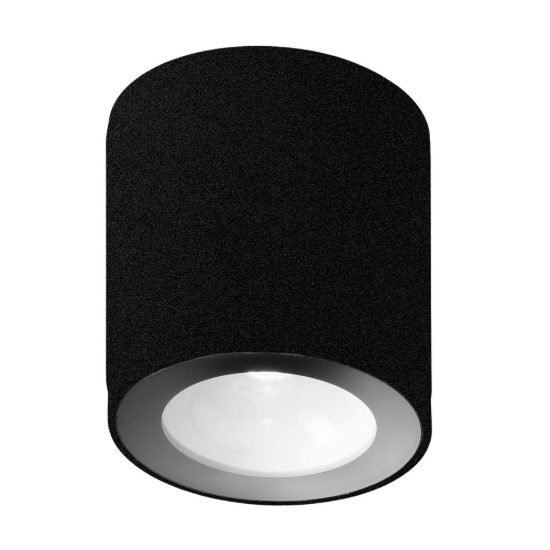 Faretto moderno cilindrico nero da esterno soffitto led 8,5w 3000k ip65