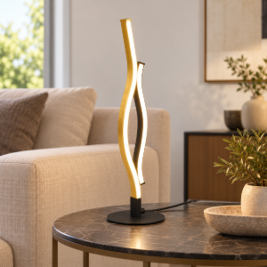 Lampada da tavolo design ottone led cct 2300k 4000k dimmerabile