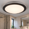 Plafoniera bagno led 12w 3000k ip44 nero opaco 29cm