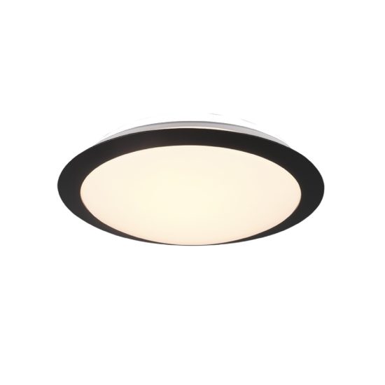 Plafoniera bagno led 12w 3000k ip44 nero opaco 29cm