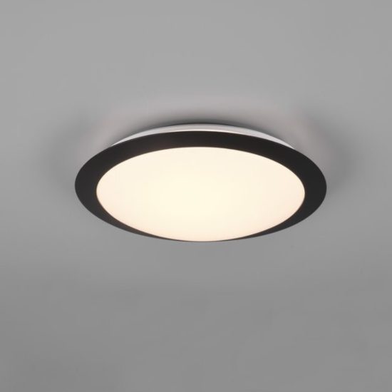 Plafoniera bagno led 12w 3000k ip44 nero opaco 29cm