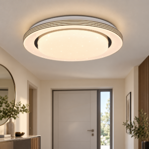 Plafoniera moderna led cct 3000k 6000k bianca con telecomando