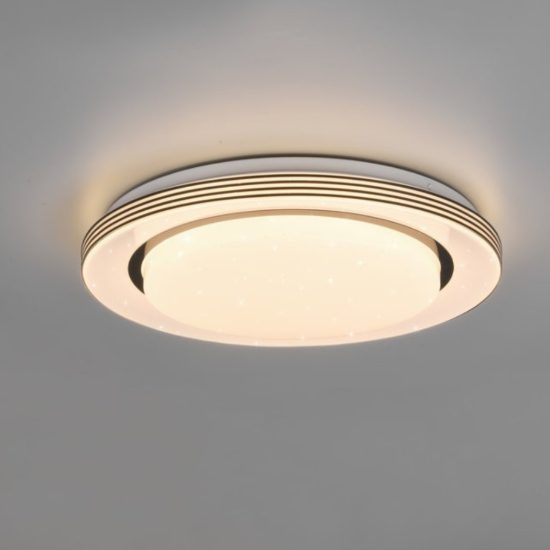 Plafoniera moderna led cct 3000k 6000k bianca con telecomando