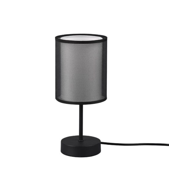 Abat-jour per camera da letto nero led 2700k