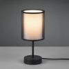 Abat-jour per camera da letto nero led 2700k