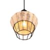 Lampada a sospensione per isola cucina naturale rattan