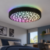 Plafoniera moderna led cct 2700k 6000k rgb con telecomando rotonda