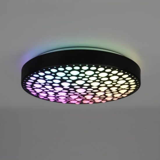 Plafoniera moderna led cct 2700k 6000k rgb con telecomando rotonda