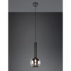 Lampada a sospensione led 4w 2700k nero opaco vetro