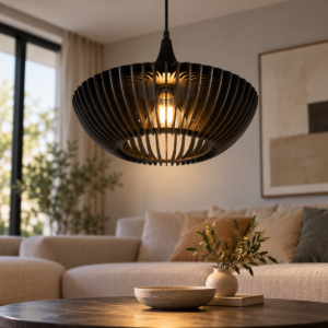 Lampadario a sospensione per soggiorno nero design