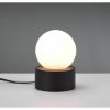 Abat-jour lampada da comodino nero sfera vetro
