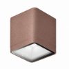 Faretto led 8,5w 3000k ip65 moderno da esterno soffitto cubico oro rosato