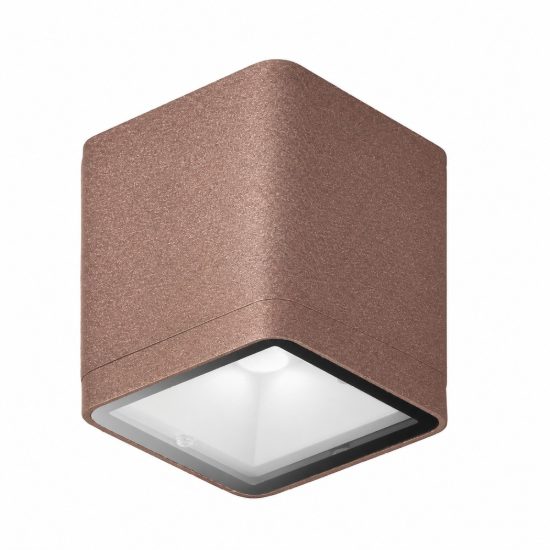 Faretto led 8,5w 3000k ip65 moderno da esterno soffitto cubico oro rosato