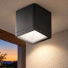 Faretto moderno cubico antracite da esterno soffitto led 8,5w 3000k ip65