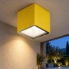 Faretto led 8,5w 3000k ip65 cubico moderno da esterno soffitto giallo girasole