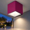 Faretto led 8,5w 3000k ip65 moderno da esterno soffitto cubico magenta