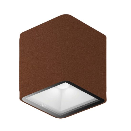 Faretto led 8,5w 3000k ip65 moderno da esterno soffitto cubico rame opaco