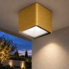 Faretto da esterno soffitto led 8,5w 3000k ip65 cubico moderno oro opaco