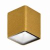 Faretto da esterno soffitto led 8,5w 3000k ip65 cubico moderno oro opaco