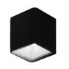 Faretto moderno cubico nero da esterno soffitto led 8,5w 3000k ip65