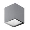 Faretto da esterno soffitto led 8,5w 3000k ip65 cubico moderno grigio perla