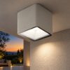 Faretto led 8,5w 3000k ip65 moderno da esterno soffitto cubico tortora vetro
