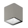 Faretto led 8,5w 3000k ip65 moderno da esterno soffitto cubico tortora vetro