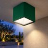 Faretto da esterno soffitto moderno cubico verde bosco led 8,5w 3000k ip65