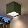 Faretto led 8,5w 3000k ip65 da esterno soffitto moderno cubico verde oliva