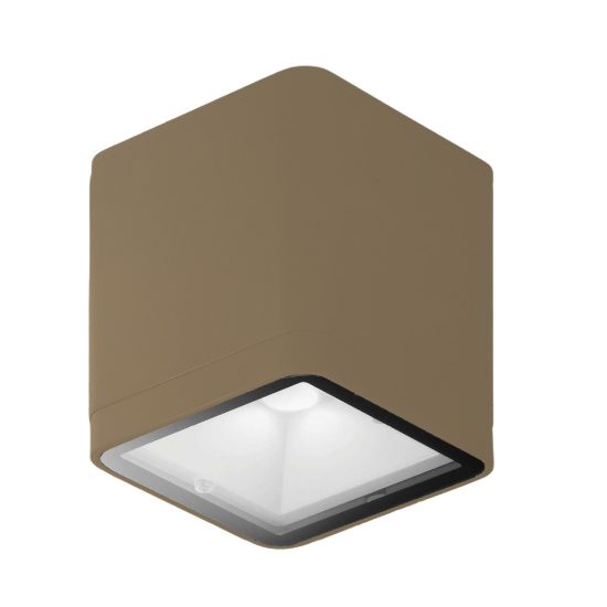 Faretto moderno da esterno soffitto cubico sabbia led 8,5w 3000k ip65