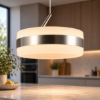 Lampada a sospensione led 8w cct 2300k 4000k dimmerabile nichel opaco
