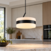 Lampada a sospensione led 8w cct 2300k 4000k dimmerabile nero opaco